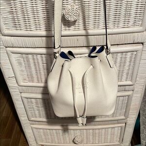 DKNY Elegant White Bucket Bag